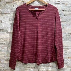 COLUMBIA striped thermal long sleeve size L